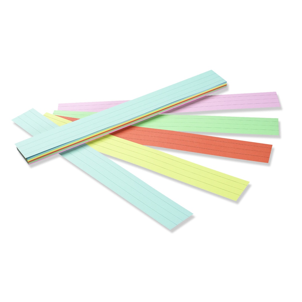 100ct 3x24in Assorted Color Sentence Strips Pack