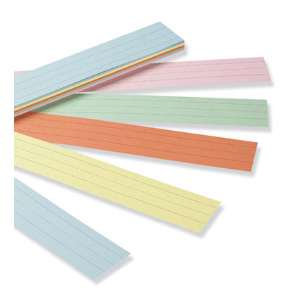 100ct 3x24in Assorted Color Sentence Strips Pack