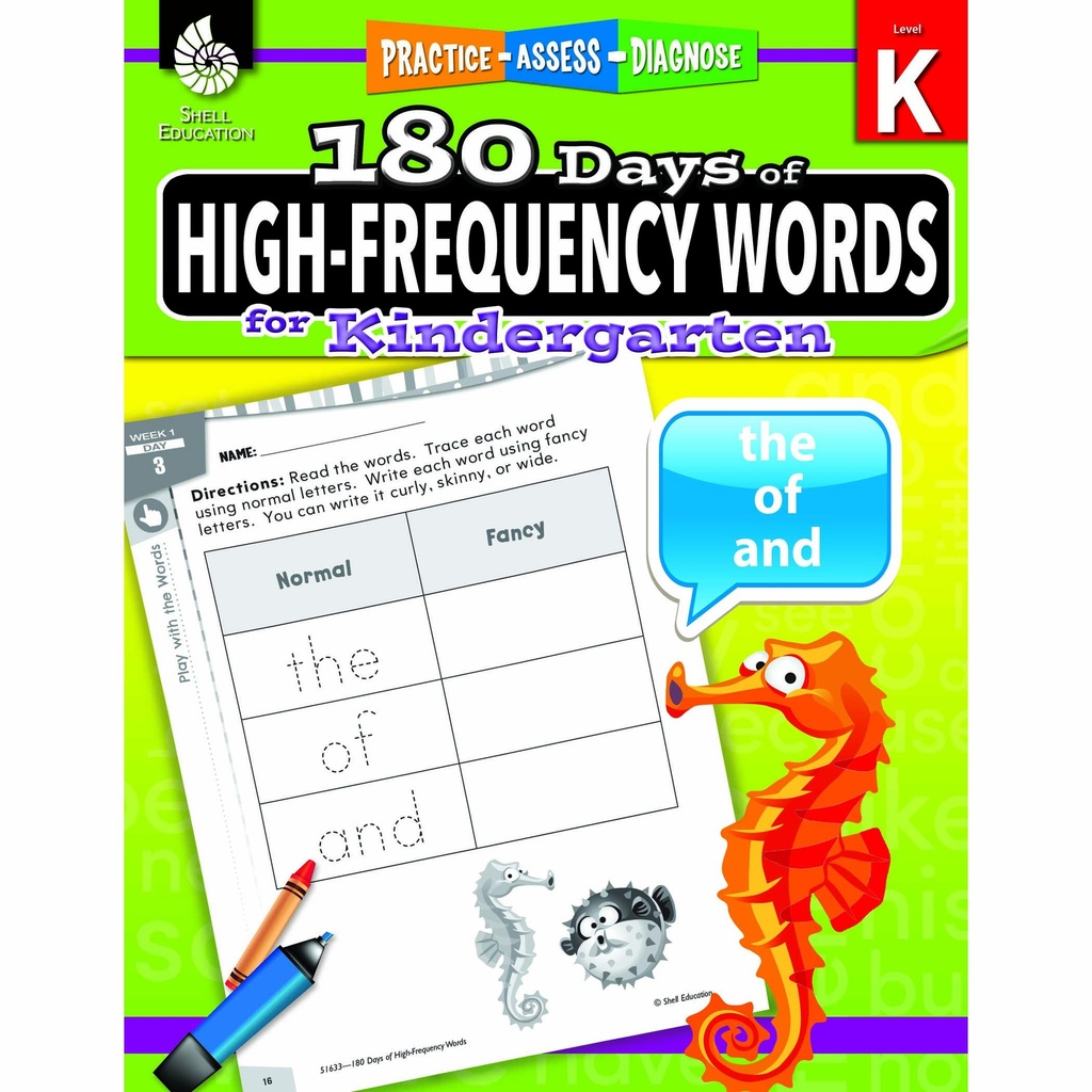 180 Days of High Frequency Words Grade K