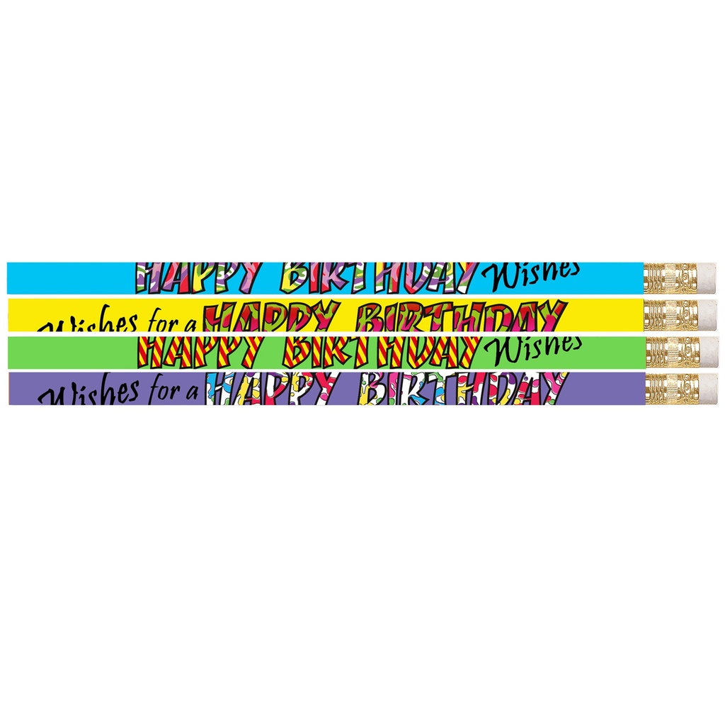 12ct Birthday Wishes Pencils