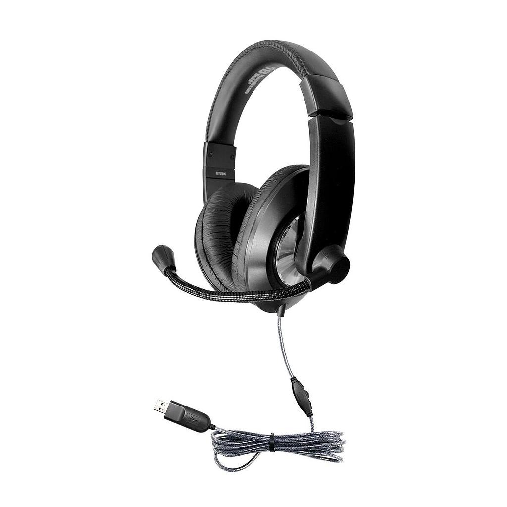 Smart-Trek Deluxe Stereo Headset with In-Line Volume Control and USB Plug