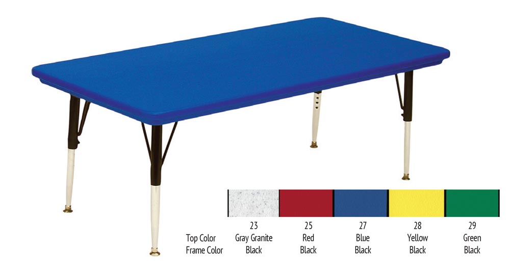 30in X 72in  Blow Molded Rectangle Activity Table