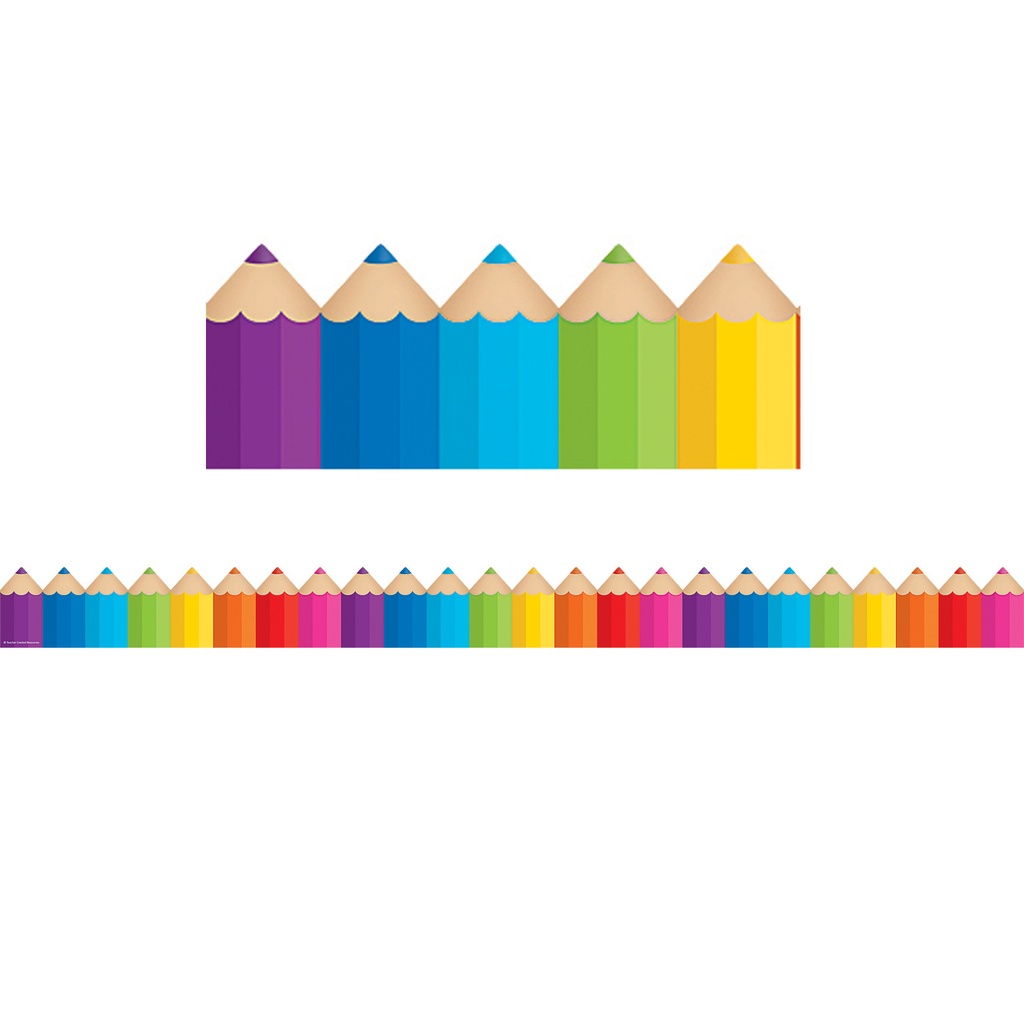 Colored Pencil Die-Cut Border Trim