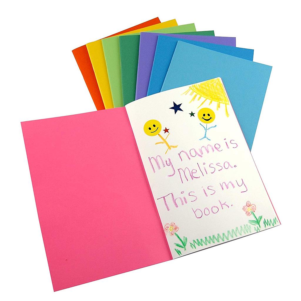 6ct Bright Colors Blank Books 8.5" x 11"