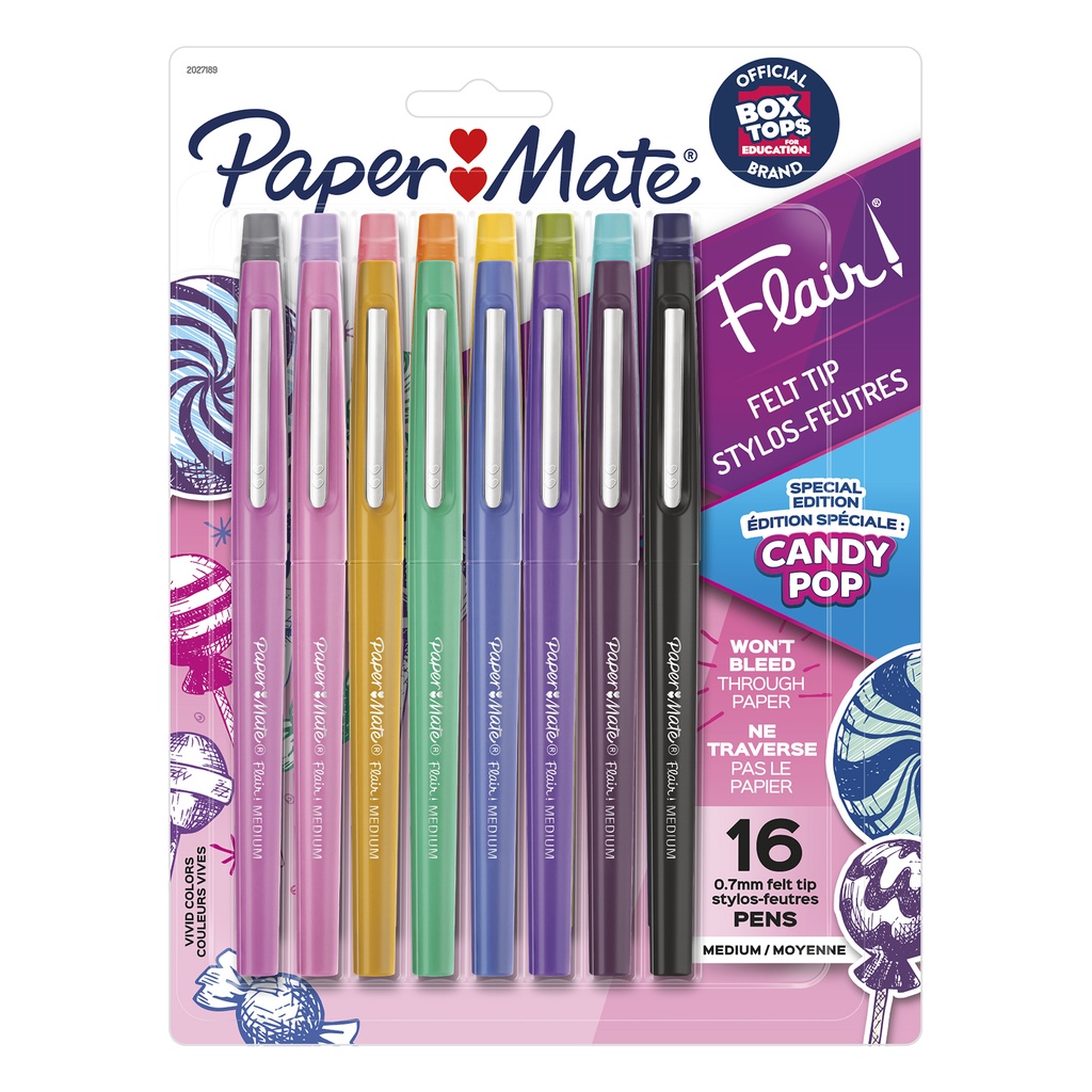 16 Color Med Point Candy Pop Paper Mate Flair Pens