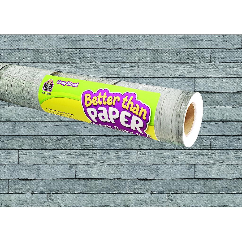 Better Than Paper® Gray Wood Design Bulletin Board Roll Pack of 4