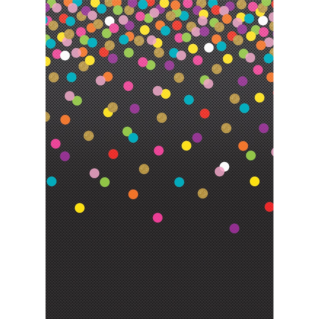Better Than Paper® Colorful Confetti on Black Bulletin Board Roll Pack of 4