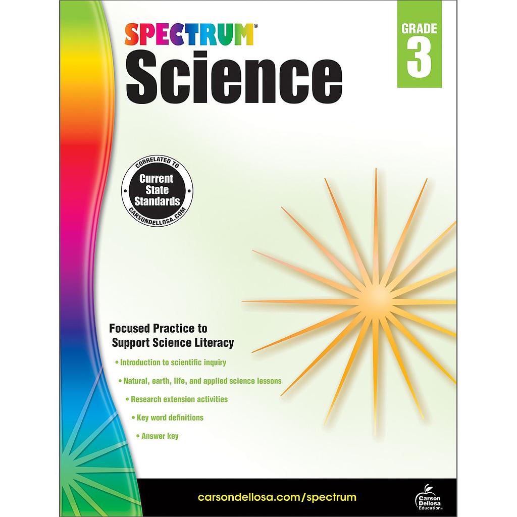 Spectrum Science Workbook Grade 3 Paperback