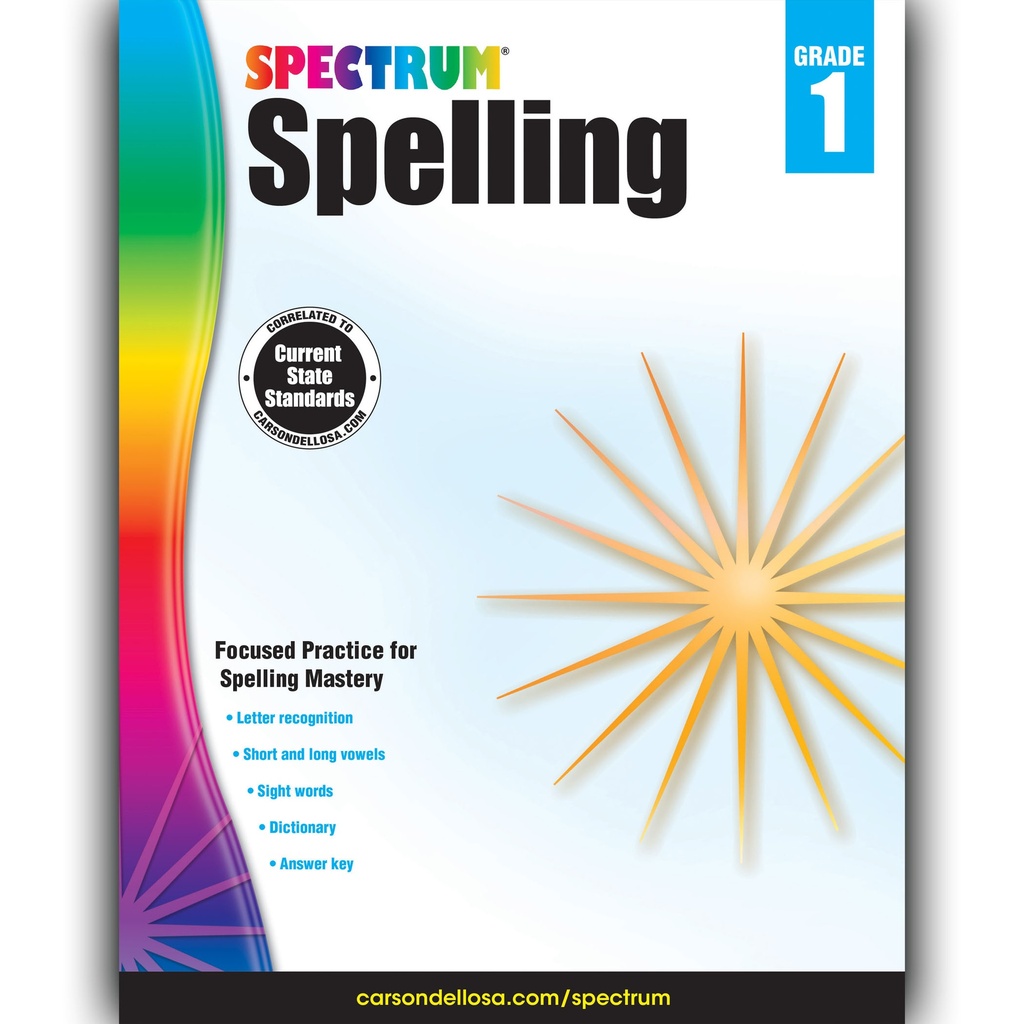 Spectrum Spelling Workbook Grade 1 Paperback