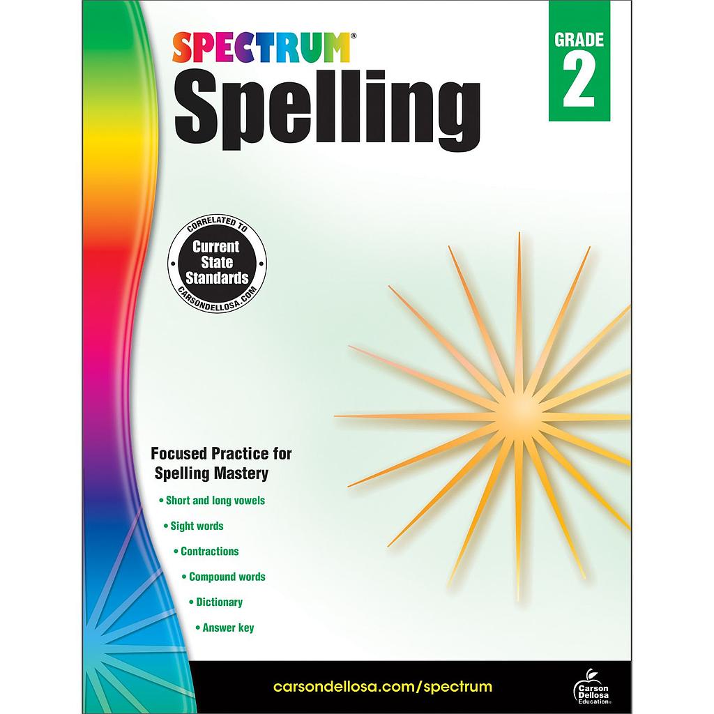Spectrum Spelling Workbook Grade 2 Paperback
