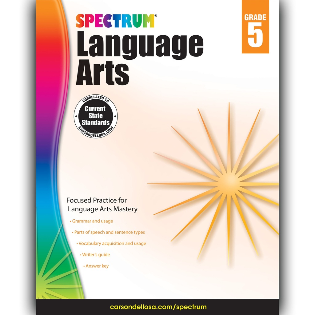 Spectrum Language Arts Workbook Grade 5 Paperback