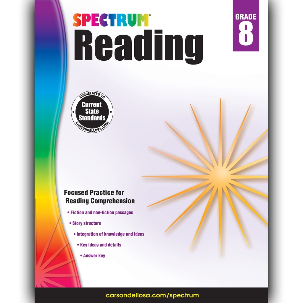 Spectrum Reading Workbook Grade 8 Paperback