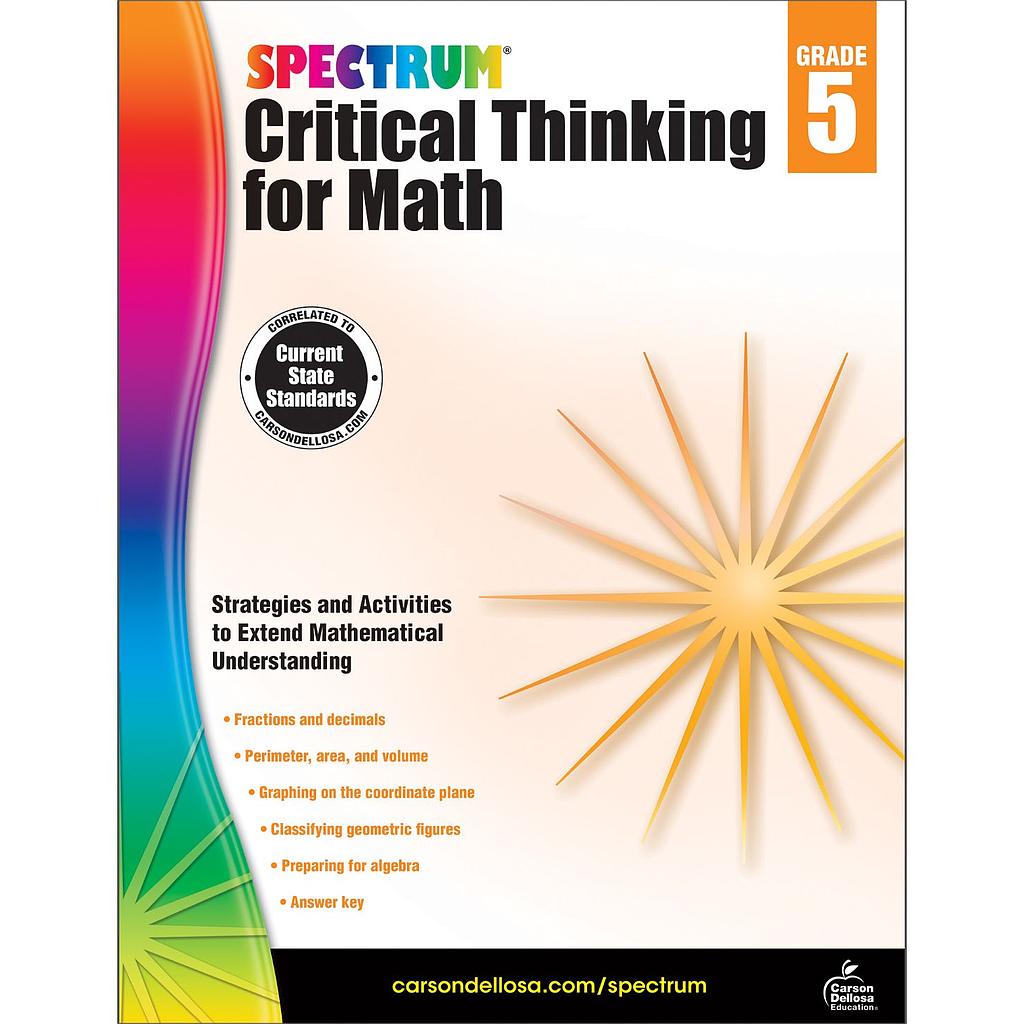 Spectrum Critical Thinking For Math Gr 5