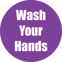 Wash Your Hands Non-Slip Floor Stickers Purple 5 Pack