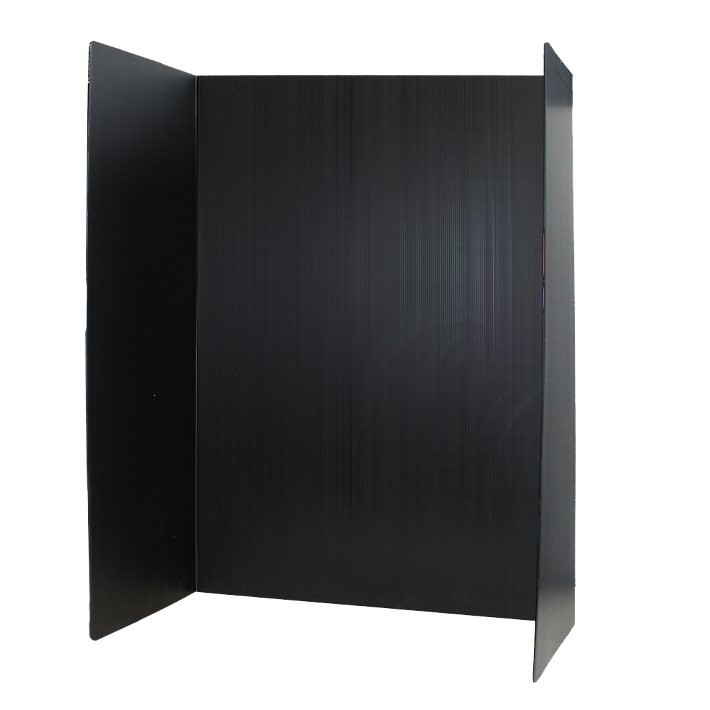 10ct Black 36&quot; x 48&quot; Premium Plastic Corrugated Project Display Boards