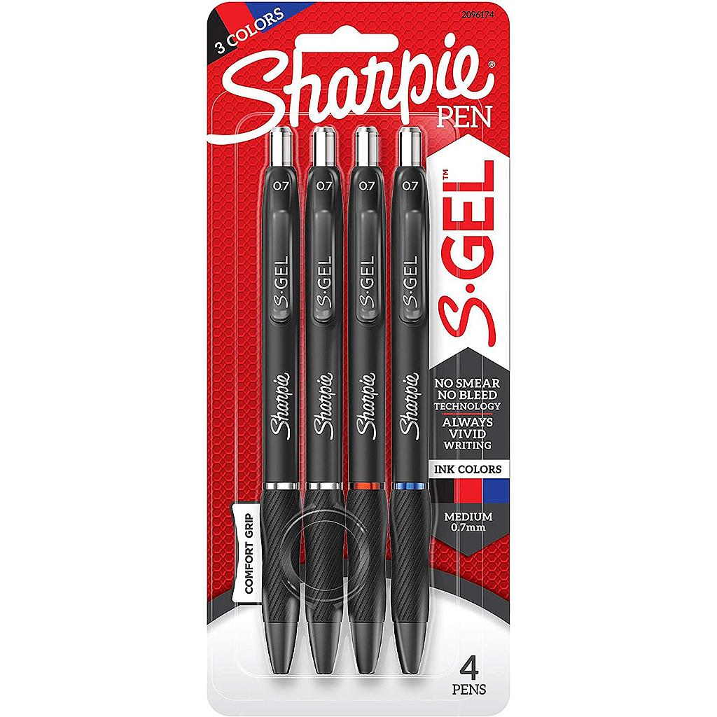 4ct Sharpie S-Gel Pens 0.7mm Business Assortment