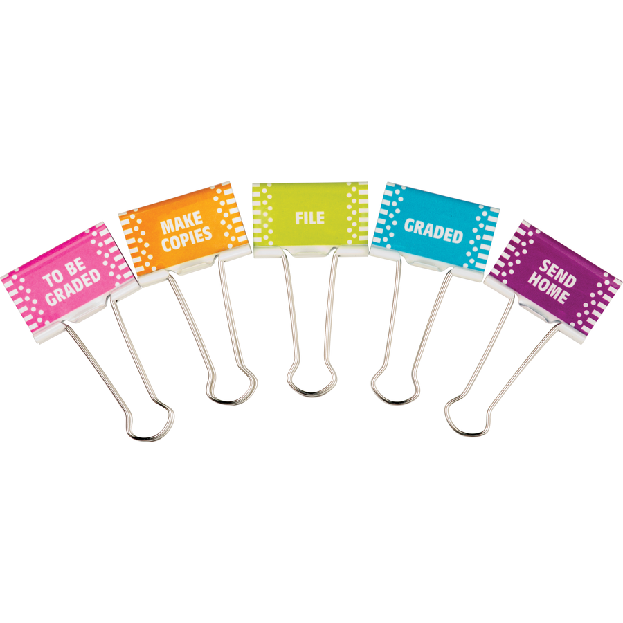 5ct Classroom Management Large Binder Clips