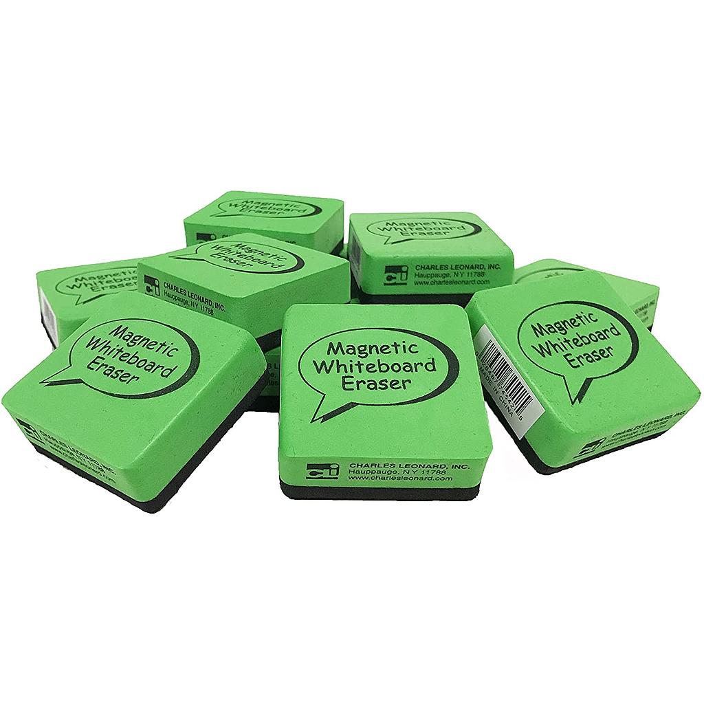 12ct Green & Black 2" Magnetic Erasers