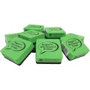 12ct Green &amp; Black 2&quot; Magnetic Erasers