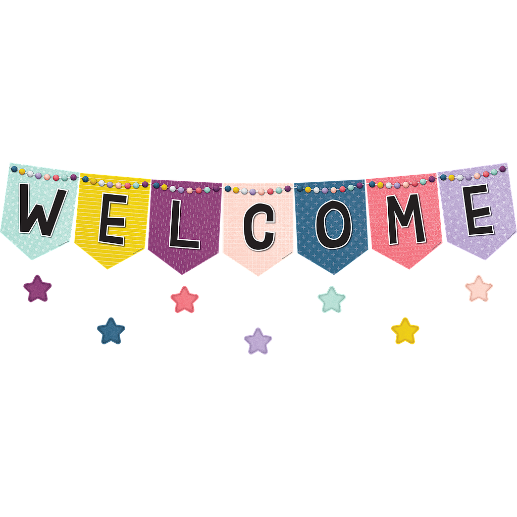 Oh Happy Day Pennants Welcome Bulletin Board