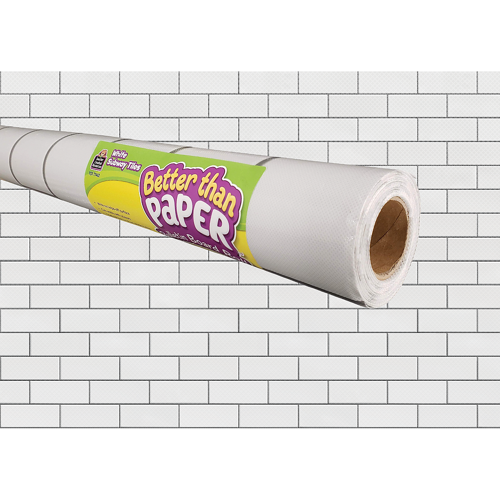 White Subway Tiles Better Than Paper Bulletin Board 4 Roll Pack