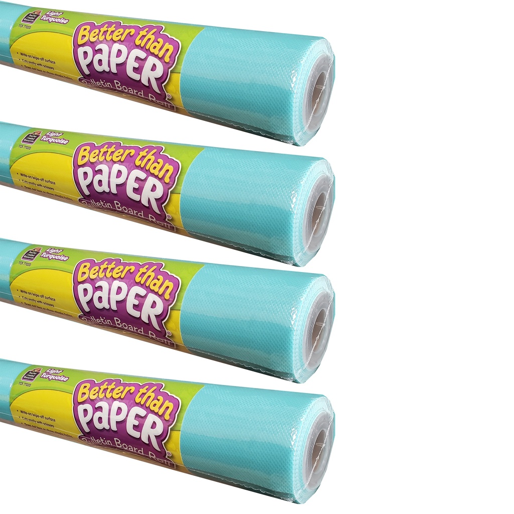 Better Than Paper® Light Turquoise Bulletin Board Roll Pack of 4