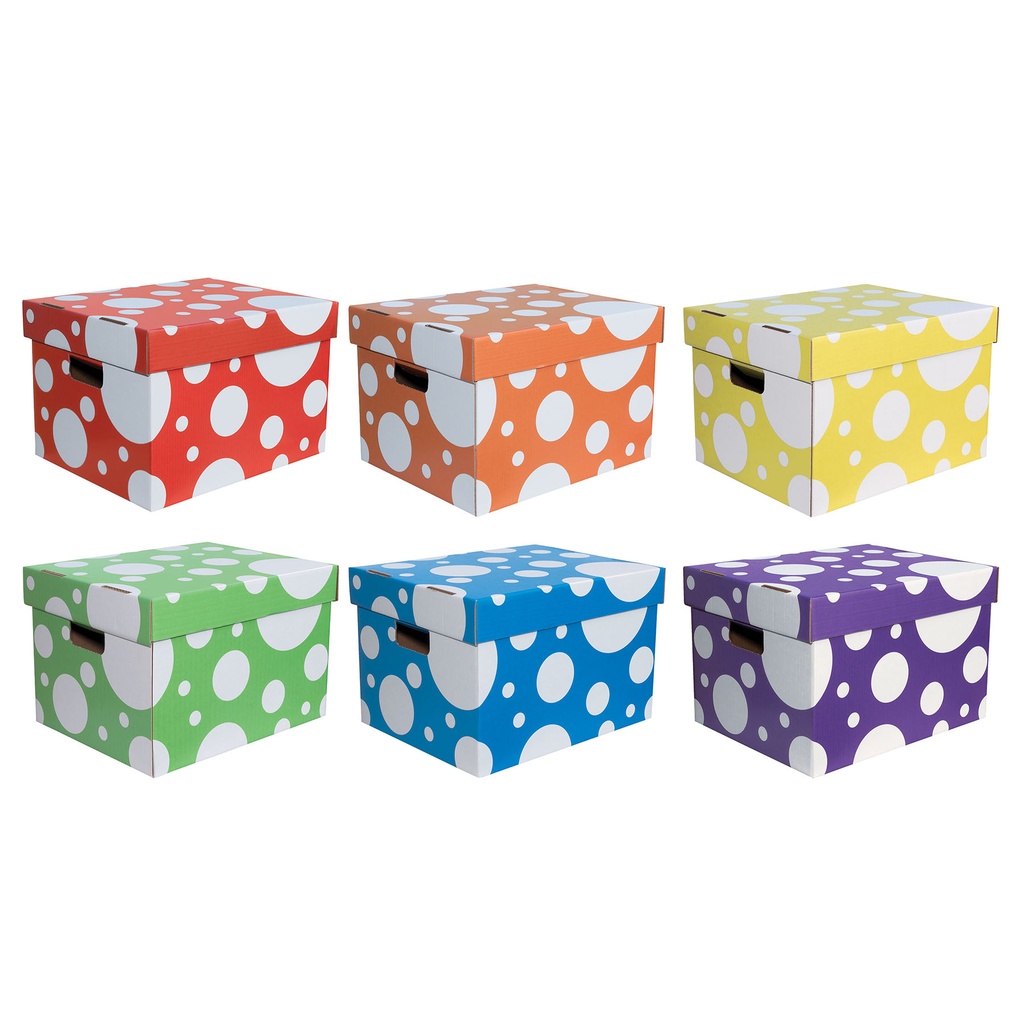 Classroom Keepers Patterned Storage Tote 6 Count Set