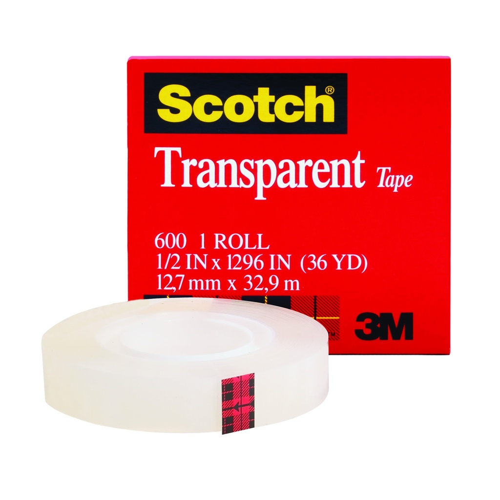 1/2" x 1296" Scotch Transparent Tape Roll
