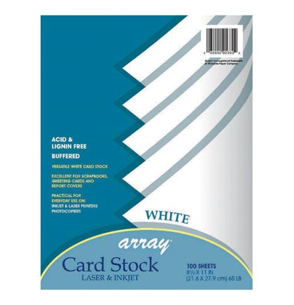 Pacon Array White Card Stock 100ct 8.5x11 Sheet