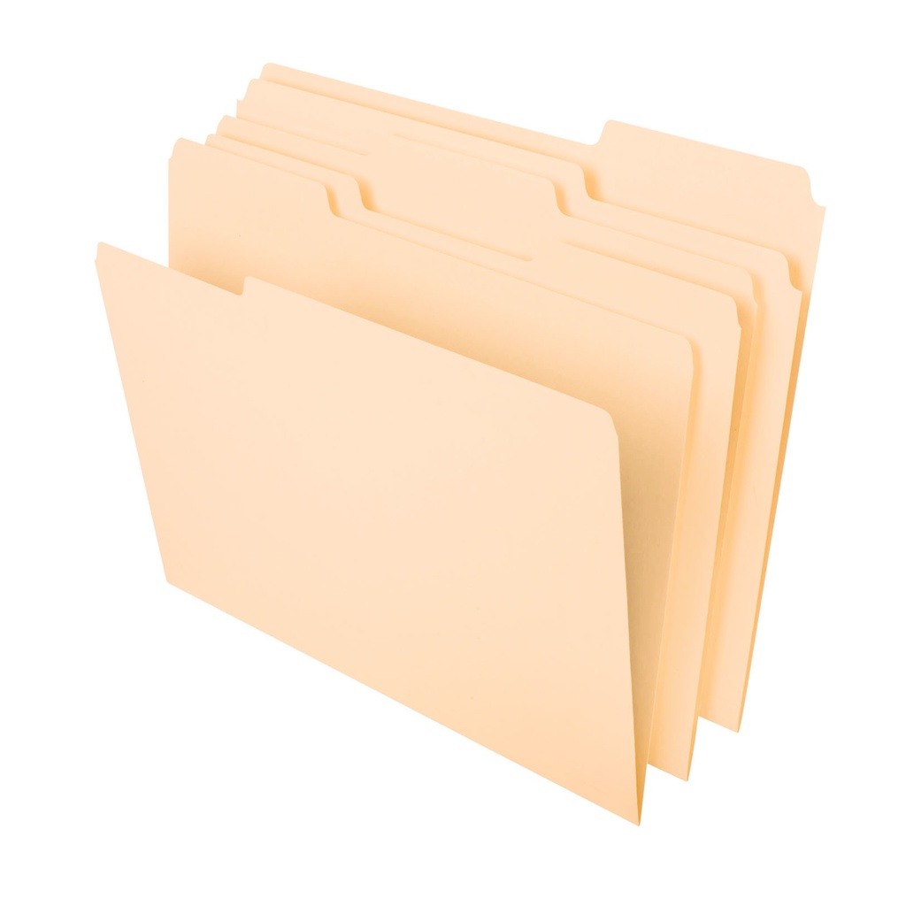 100ct Third Cut Manila File Folders     Box