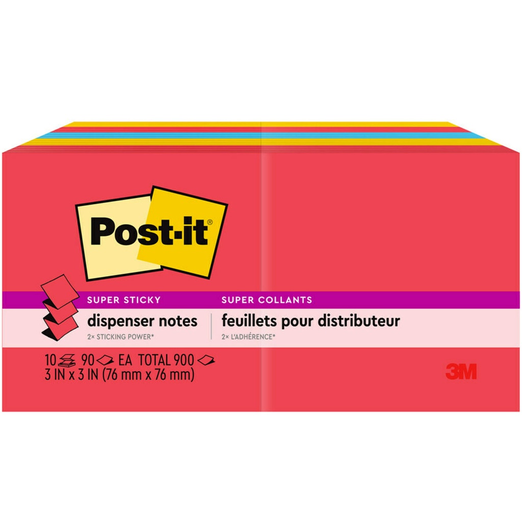 10ct Playful Primaries Super Sticky Pop Up Post It Notes