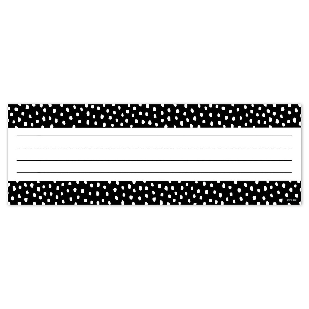 Messy Dots on Black Nameplates