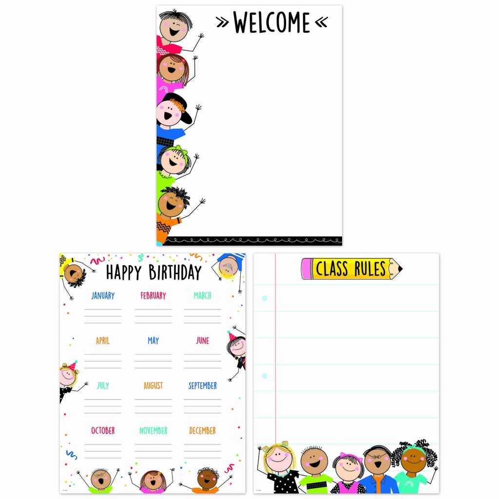 Stick Kids Classroom Essentials 3-Chart Pack