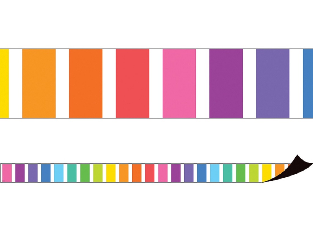 Colorful Stripes Magnetic Border