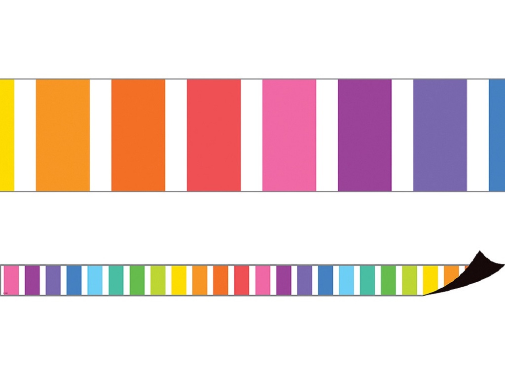 Colorful Stripes Magnetic Border
