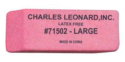 12ct Large Pink Synthetic Wedge Erasers