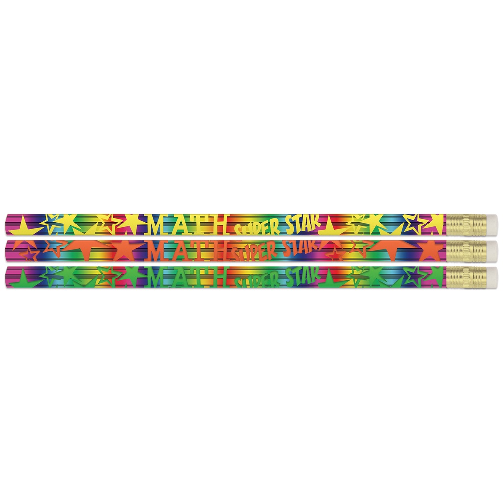 12ct Math Super Star Pencils