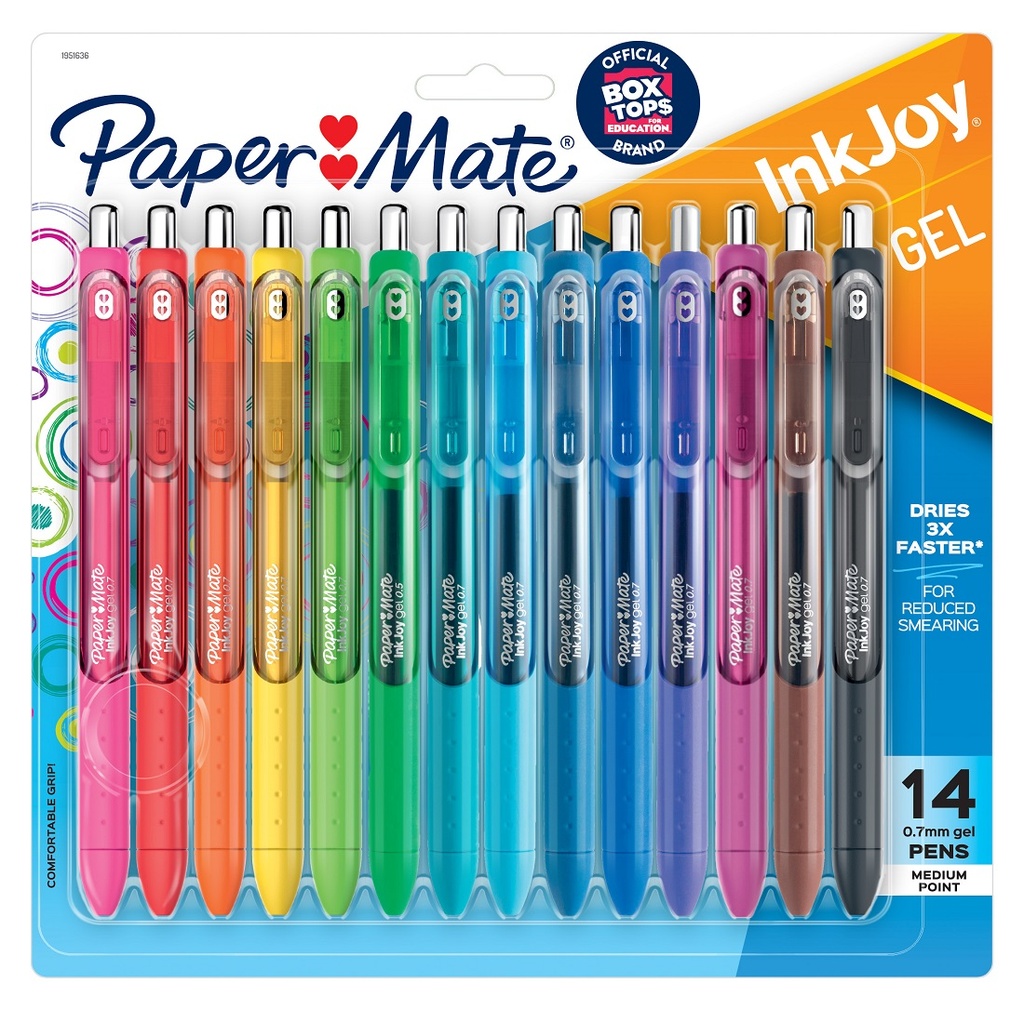 14 Color Paper Mate InkJoy Med Point Gel Pen Set