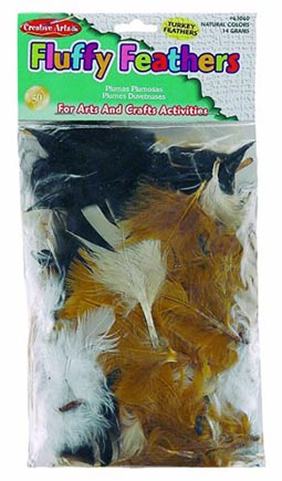14g Bag of Assorted Natural Color Feathers