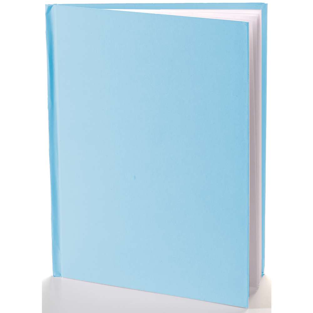 Blue Blank Hardcover Book Portrait 6"x8"