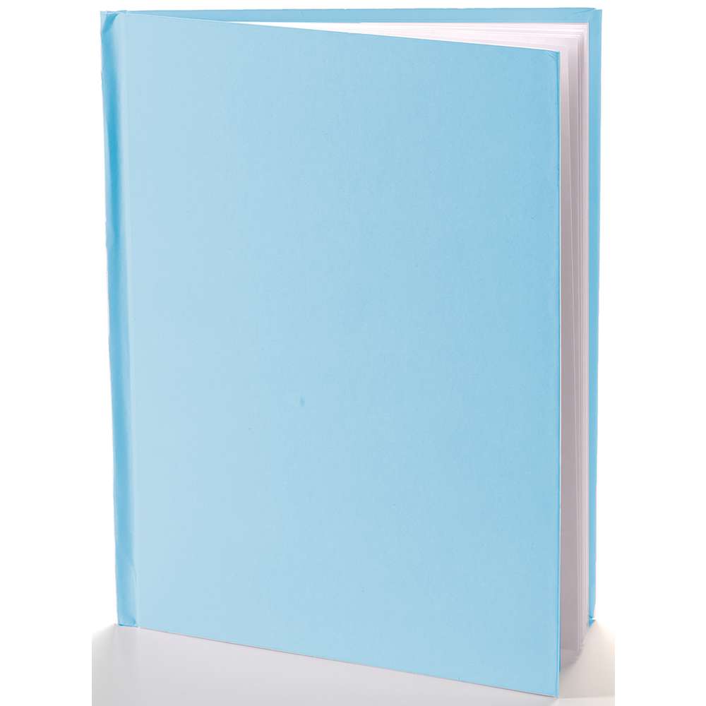 Blue Blank Hardcover Book Portrait 8.5"x11"
