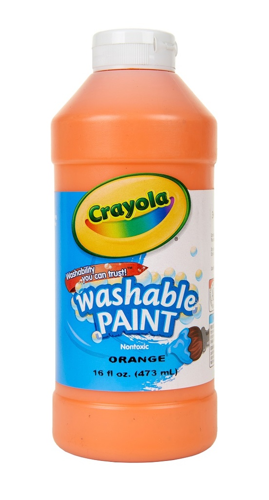 16oz Orange Crayola Washable Paint      Ea