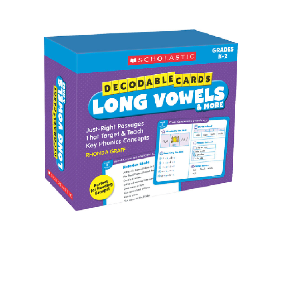 Decodable Cards Long Vowels & More