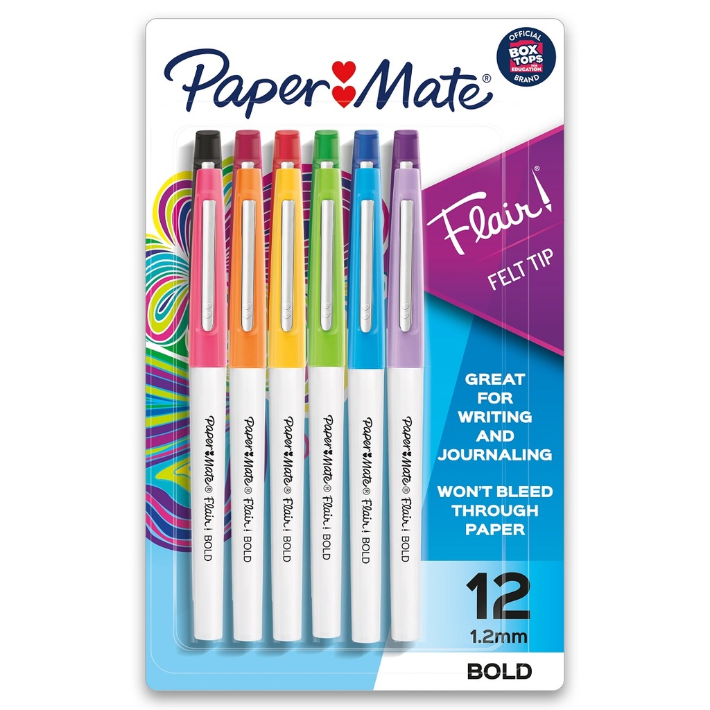 12ct Paper Mate Medium Flair Bold Colors Pens