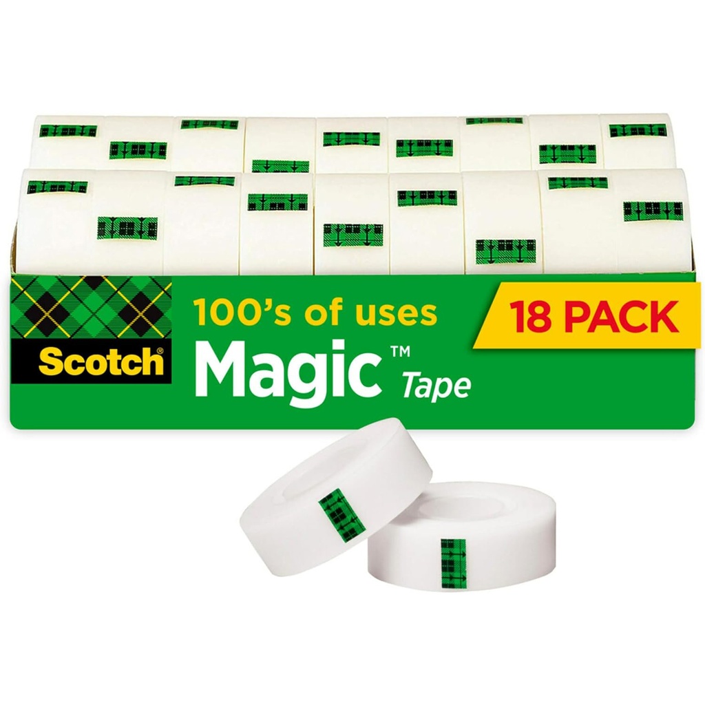 18ct 3/4" x 1000" Scotch Magic Invisible Tape