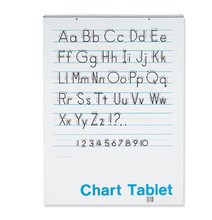 24x16 1.5 inch Ruled Colored Chart Tablet