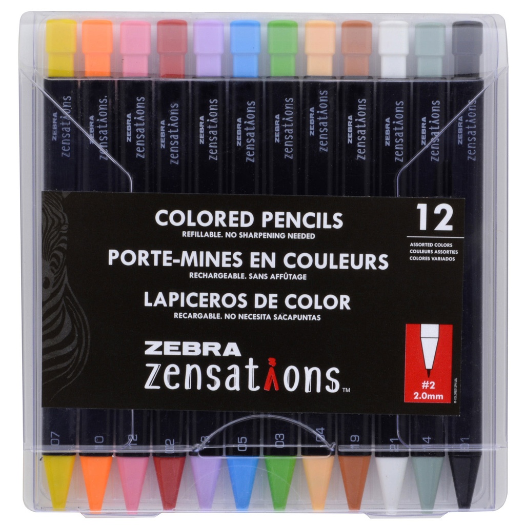 12ct Refillable Mechanical Colored Pencils