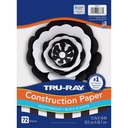 12x18 Black & White Premium Construction Paper 72ct Pack