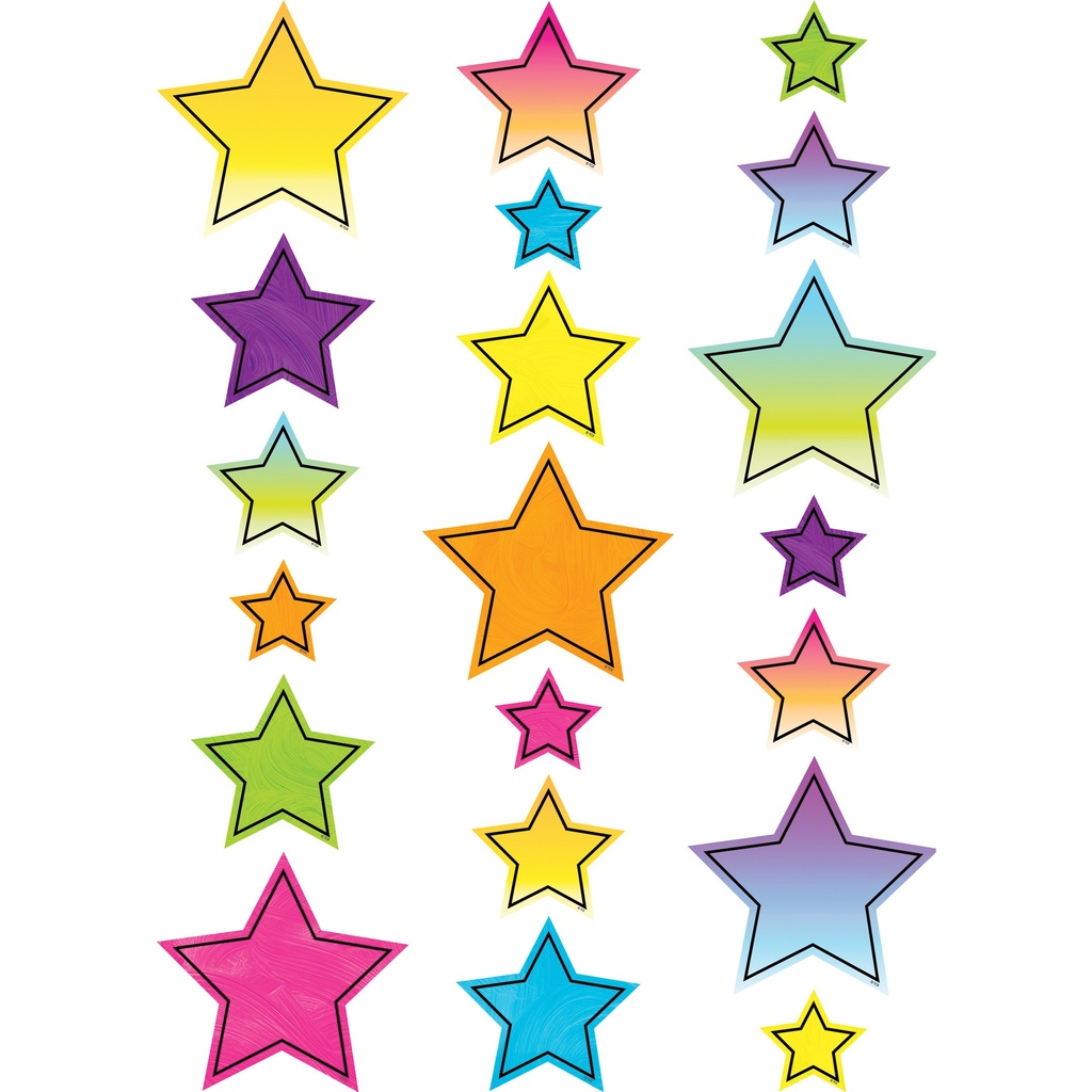 60ct Assorted Sizes Brights 4Ever Star Accents