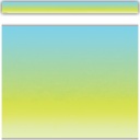 35' Aqua and Lime Color Wash Straight Border Trim